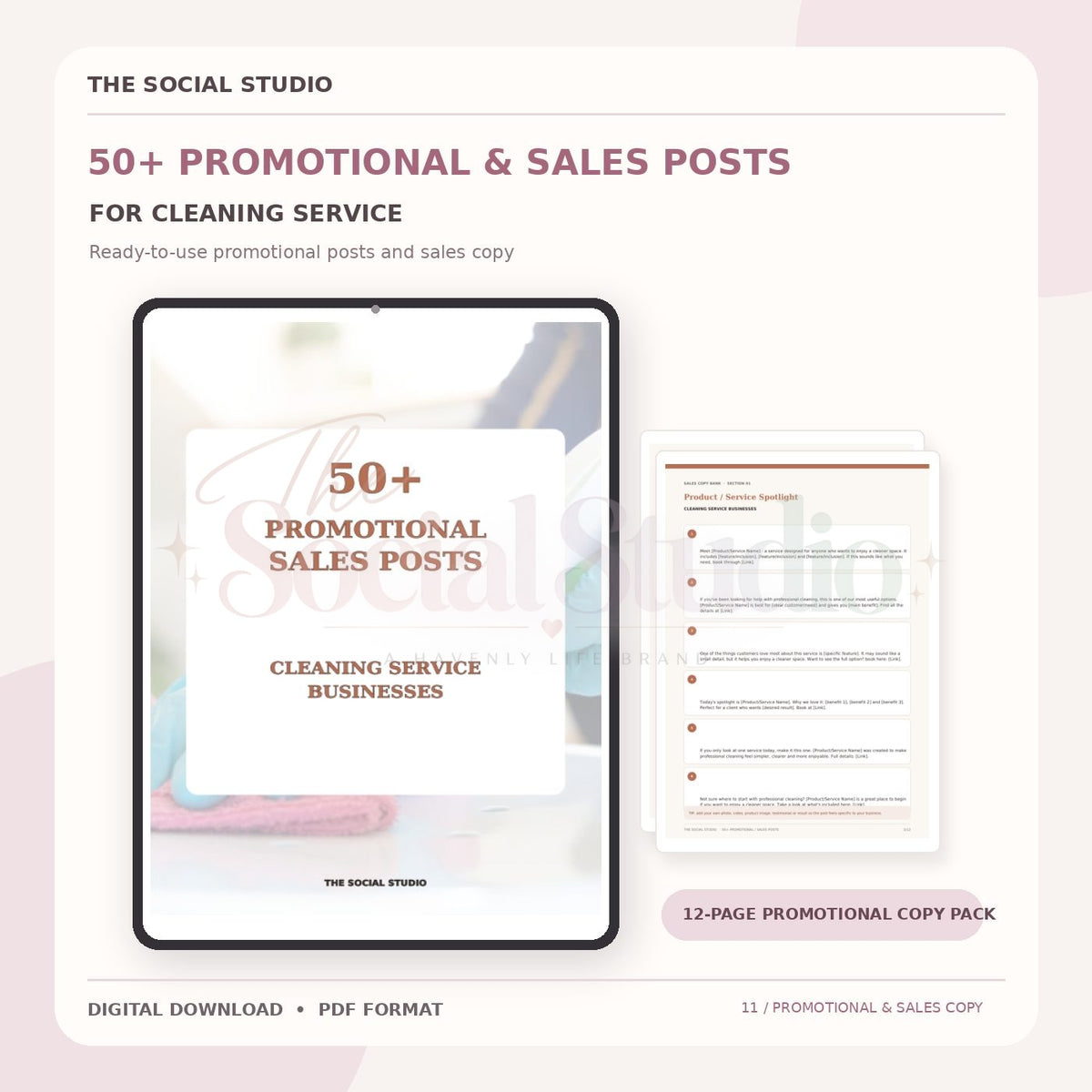 Cleaning Service – Promotional & Sales Post Templates | The Social Studio
