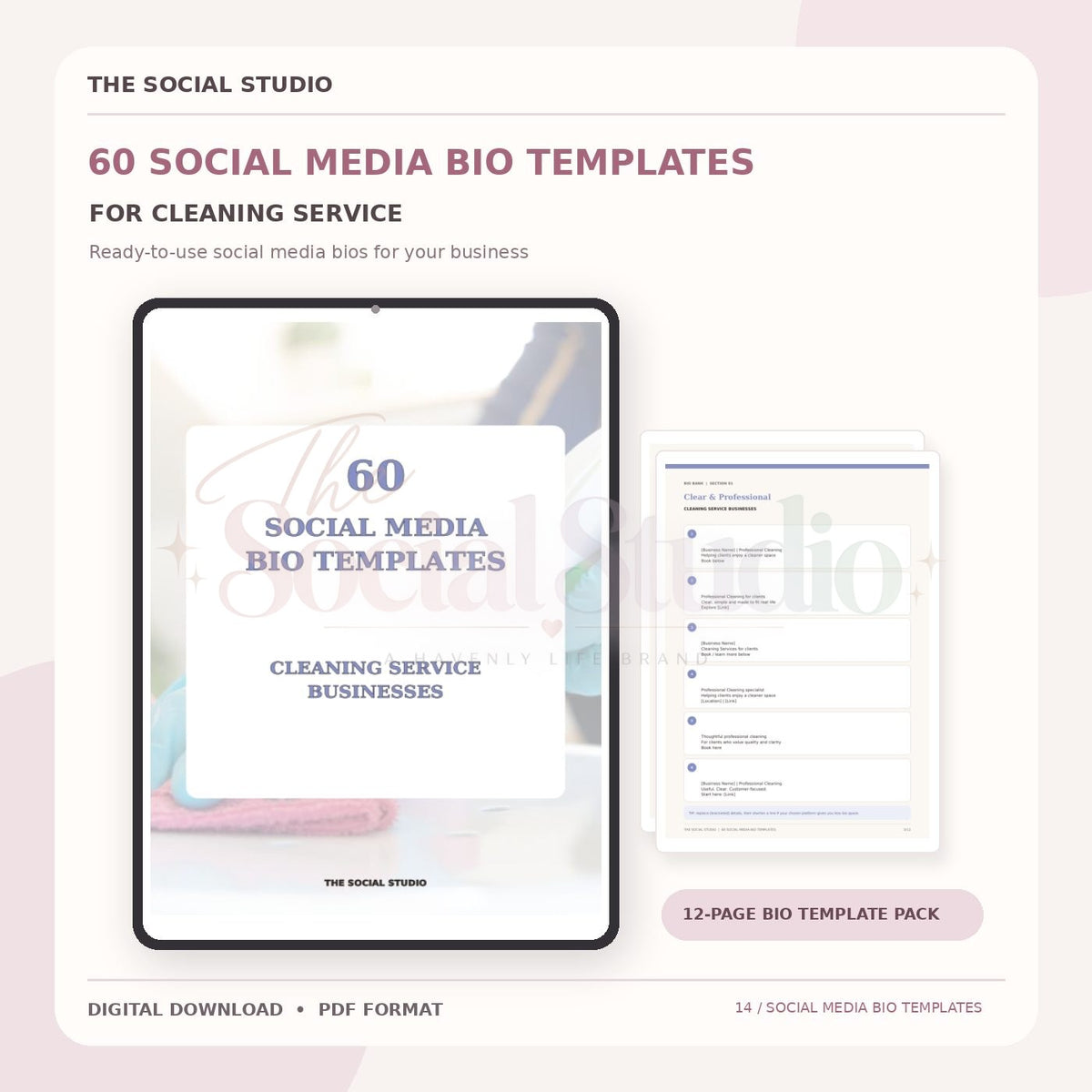 Cleaning Service – Social Media Bio Templates | The Social Studio