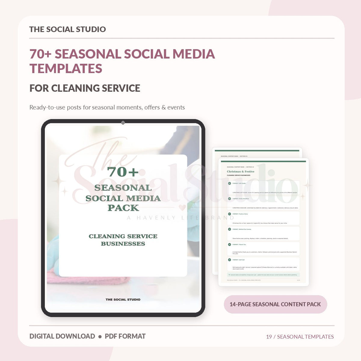 Cleaning Service – Seasonal Social Media Pack | The Social Studio
