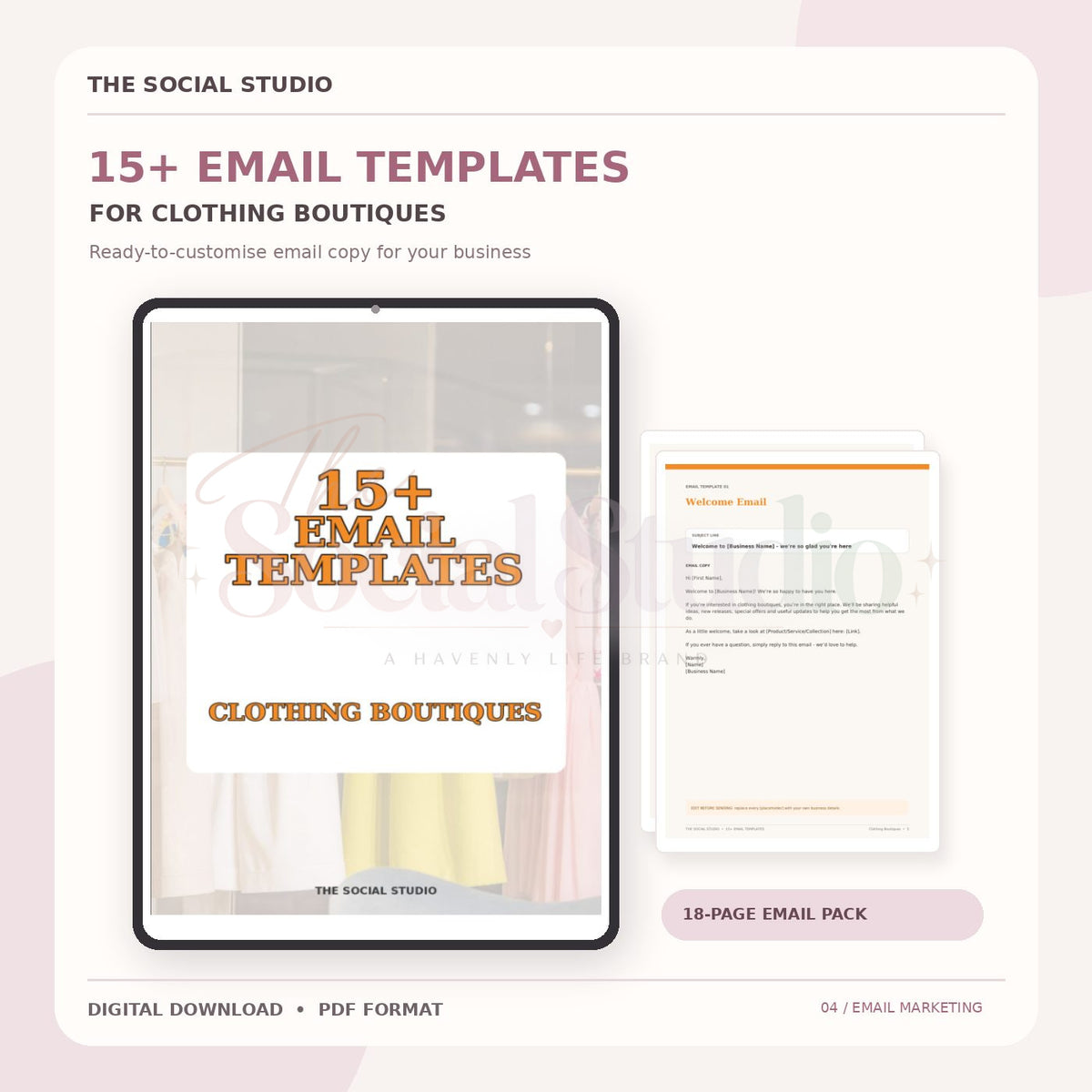Clothing Boutiques – Email Templates Pack | The Social Studio