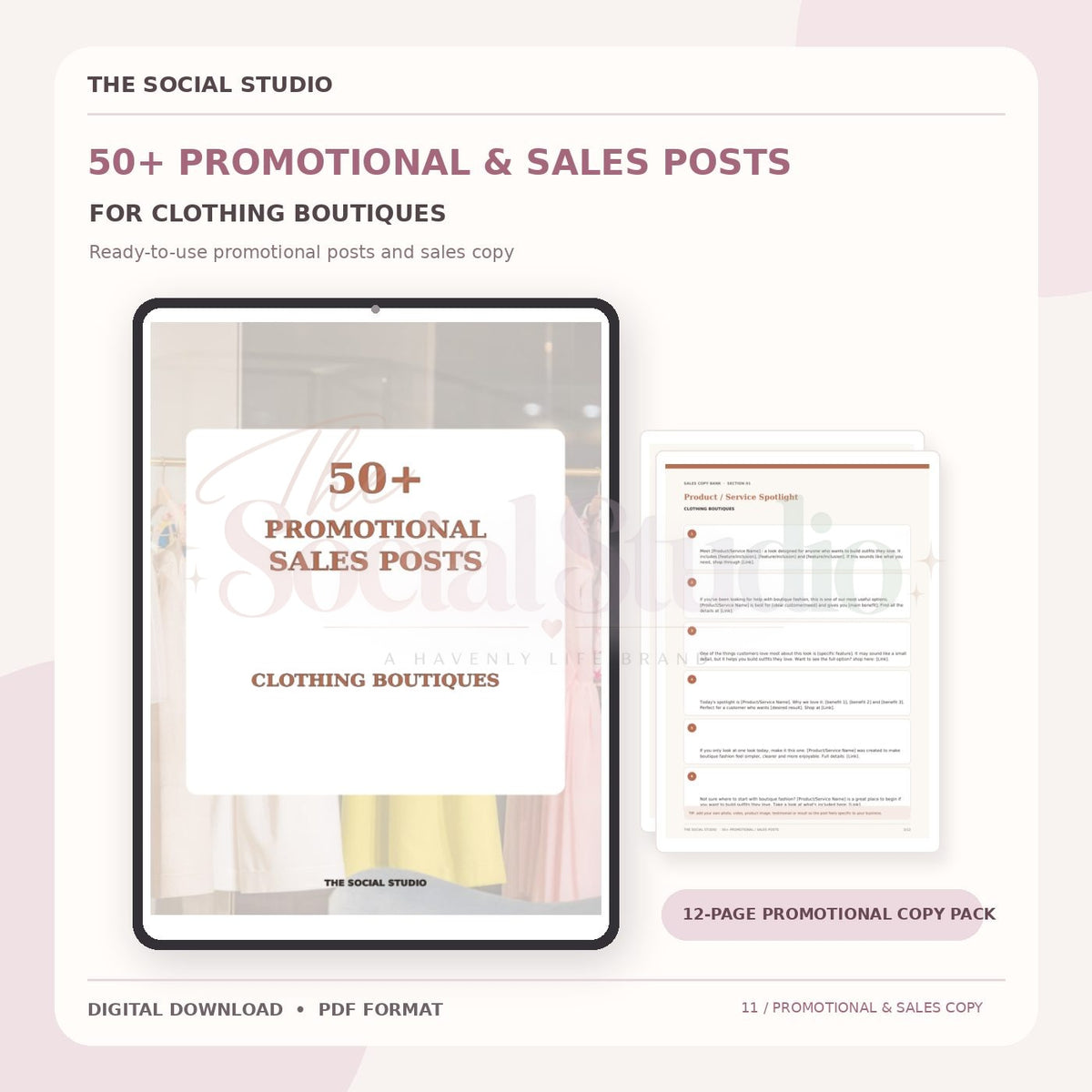 Clothing Boutiques – Promotional & Sales Post Templates | The Social Studio