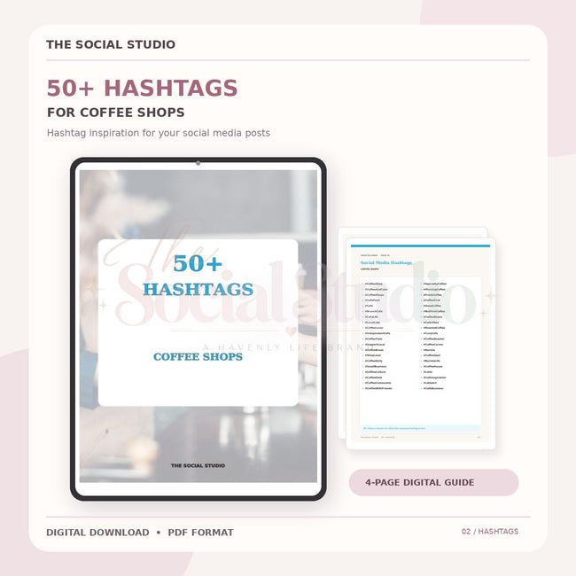 Coffee Shops – Hashtag Pack | The Social Studio