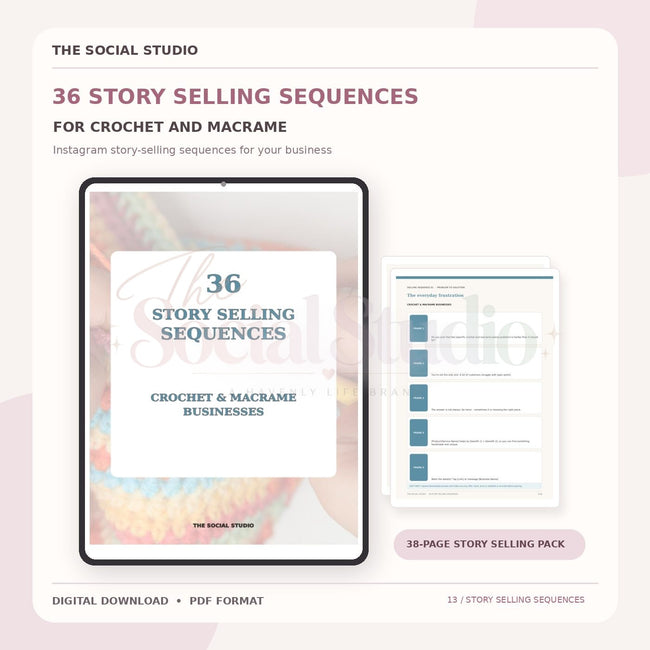 Crochet & Macramé – Instagram Story Selling Sequences | The Social Studio