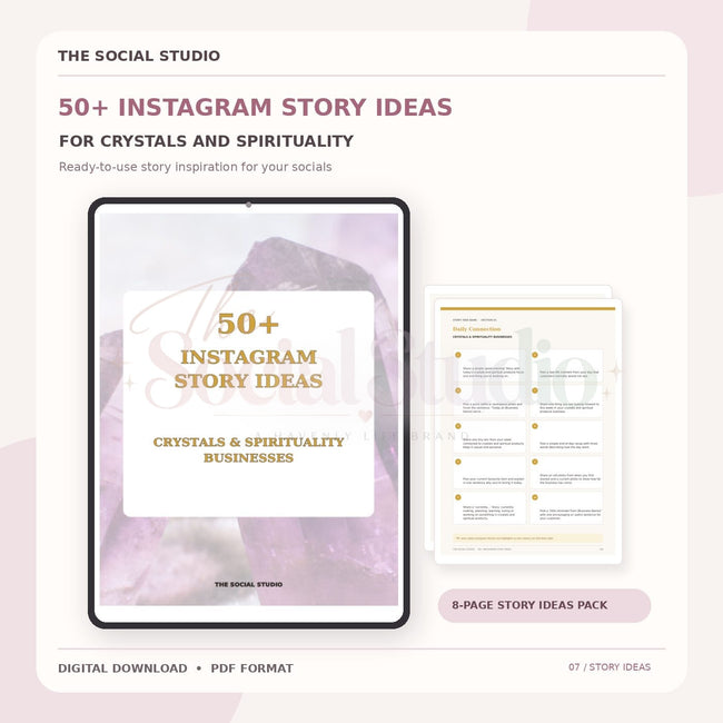 Crystals & Spirituality – Instagram Story Ideas Pack | The Social Studio