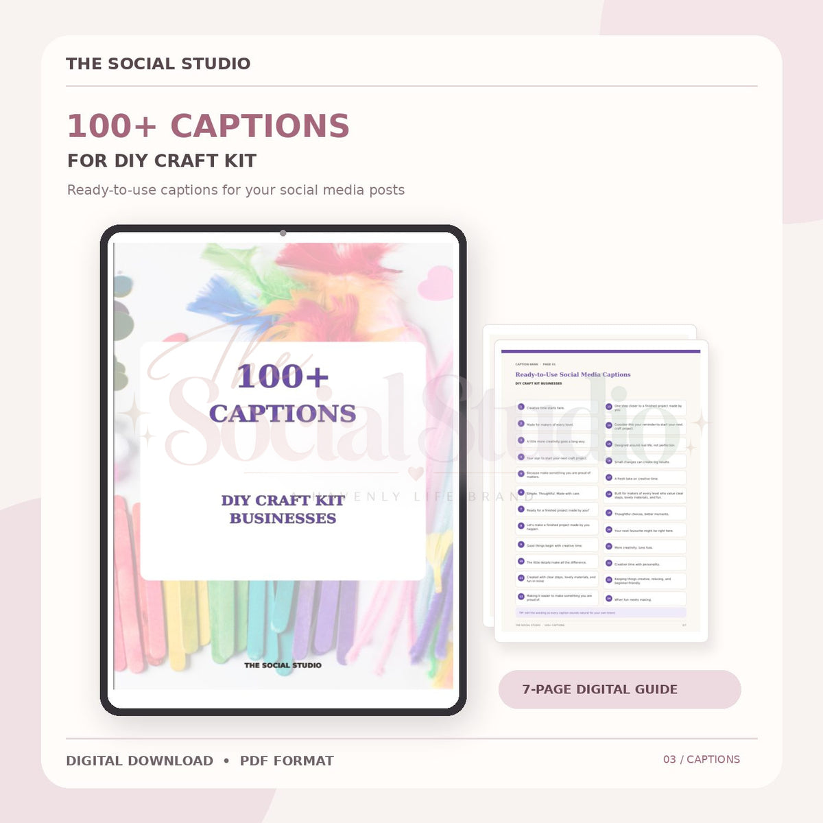 DIY Craft Kits – Caption Pack | The Social Studio