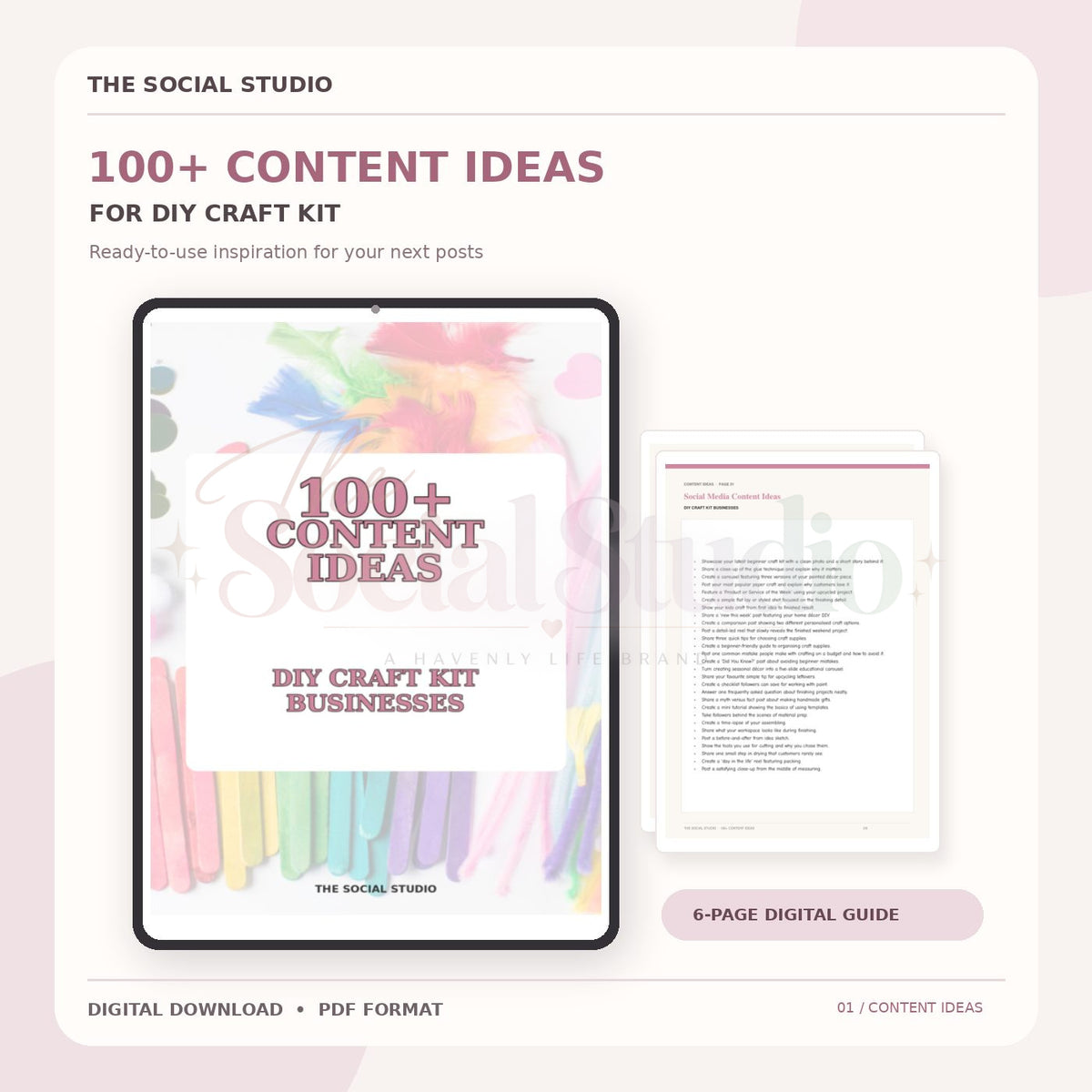 DIY Craft Kits – Content Ideas Pack | The Social Studio