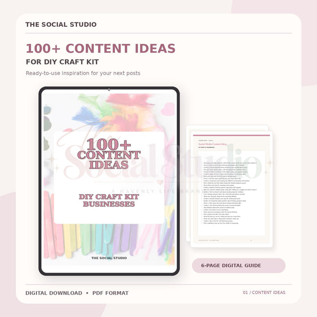 DIY Craft Kits – Content Ideas Pack | The Social Studio