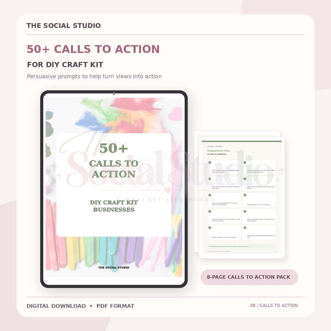 DIY Craft Kits – Calls to Action Pack | The Social Studio