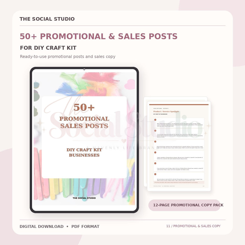 DIY Craft Kits – Promotional & Sales Post Templates | The Social Studio