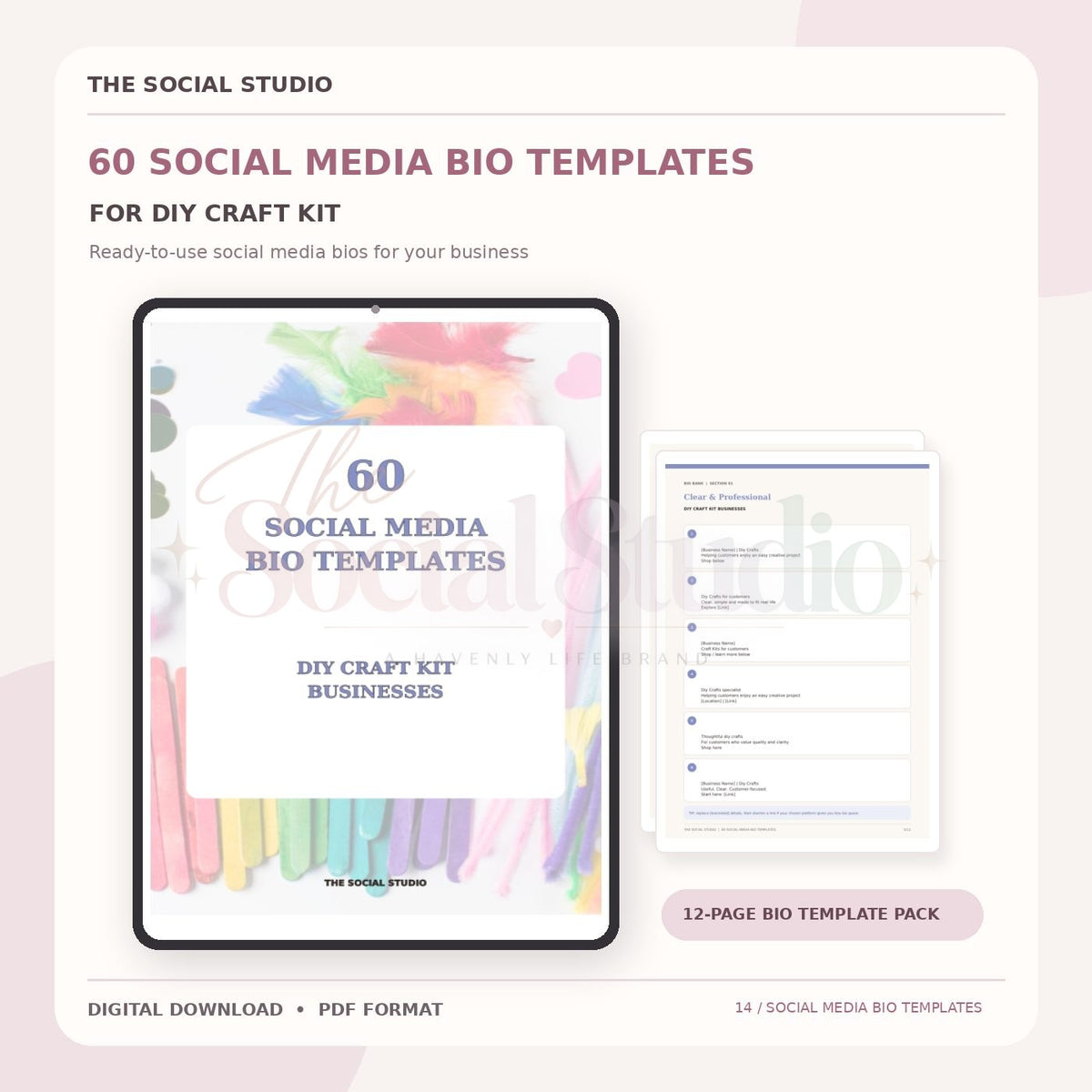 DIY Craft Kits – Social Media Bio Templates | The Social Studio