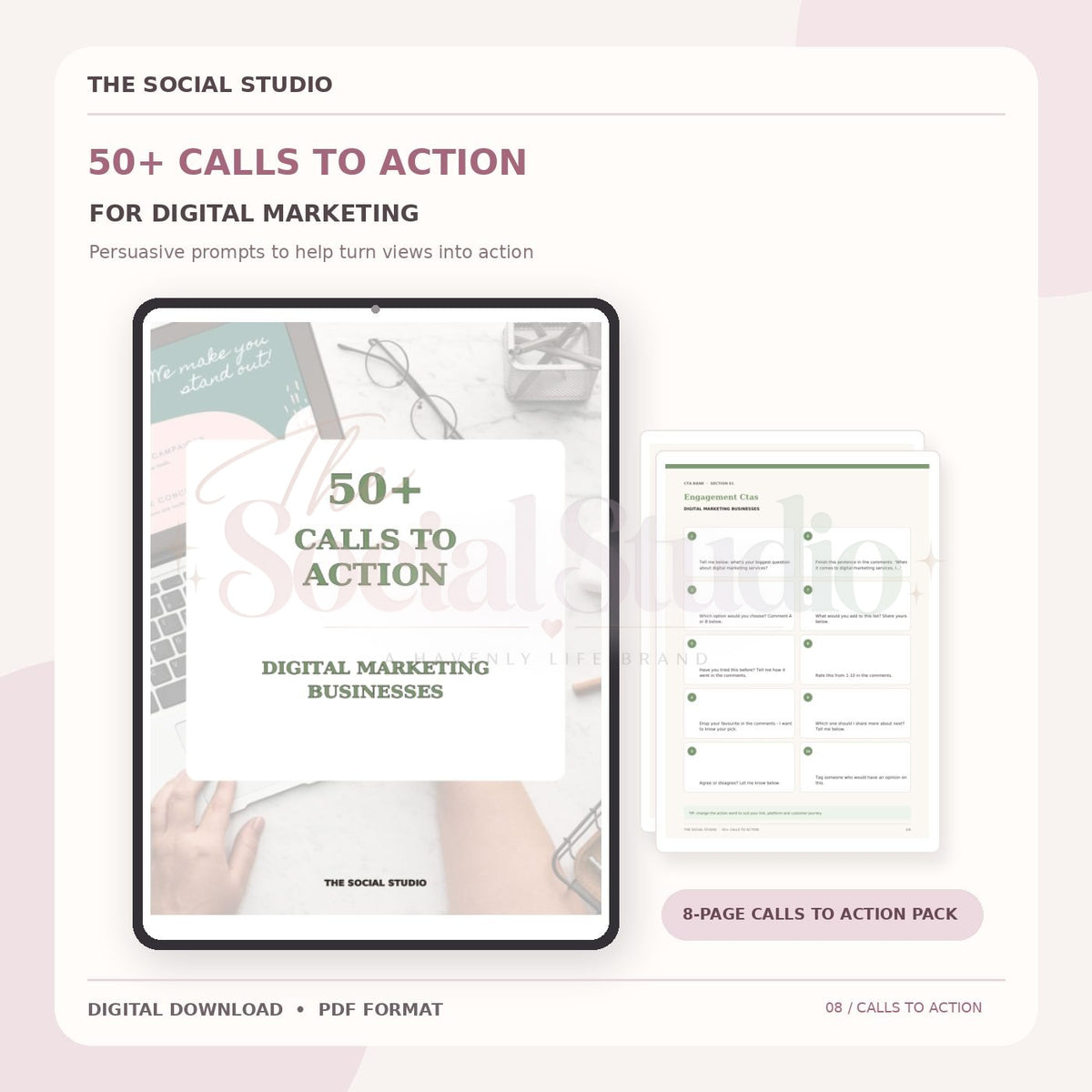 Digital Marketing – Calls to Action Pack | The Social Studio