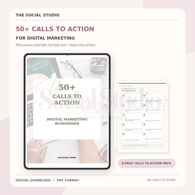 Digital Marketing – Calls to Action Pack | The Social Studio