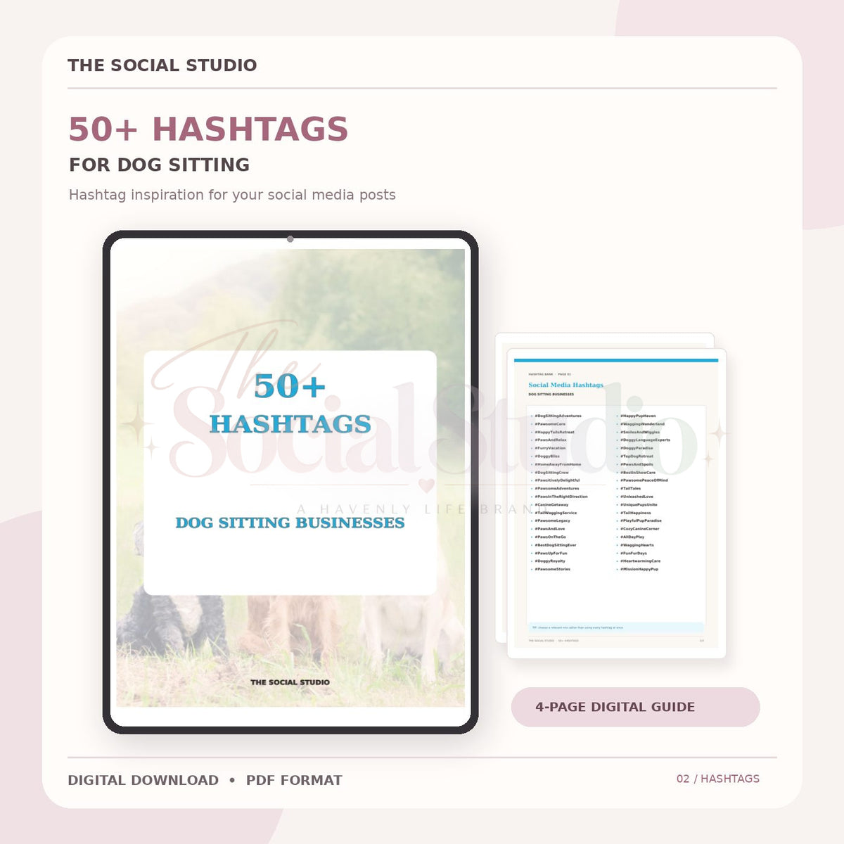 Dog Sitting Business – Hashtag Pack | The Social Studio
