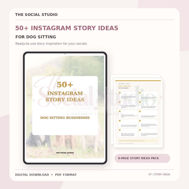 Dog Sitting Business – Instagram Story Ideas Pack | The Social Studio