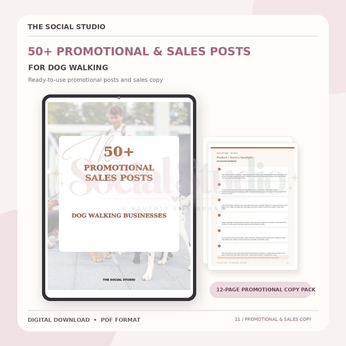 Dog Walker – Promotional & Sales Post Templates | The Social Studio