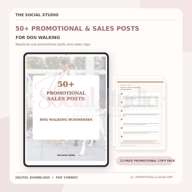 Dog Walker – Promotional & Sales Post Templates | The Social Studio