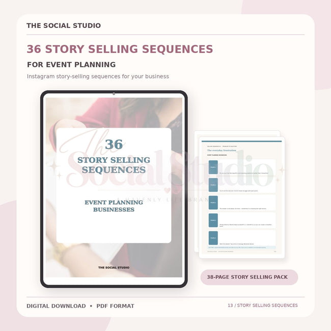 Event Planning – Instagram Story Selling Sequences | The Social Studio