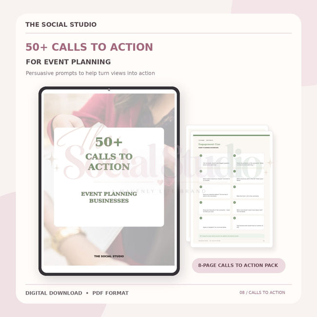 Event Planning – Calls to Action Pack | The Social Studio