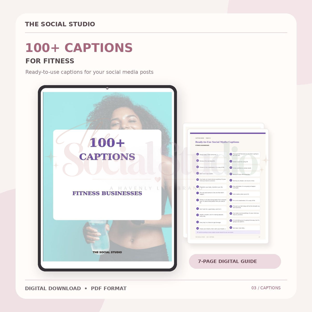 Fitness – Caption Pack | The Social Studio