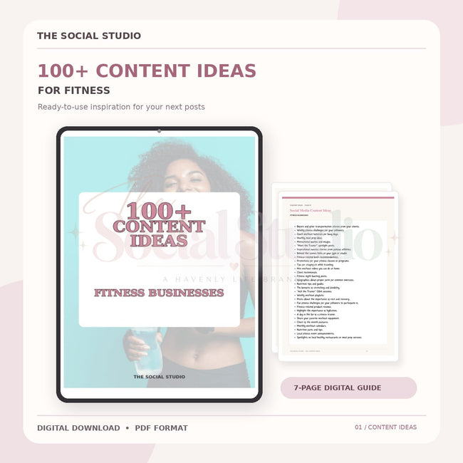 Fitness – Content Ideas Pack | The Social Studio