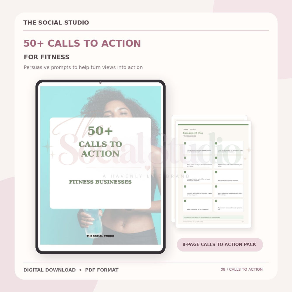 Fitness – Calls to Action Pack | The Social Studio
