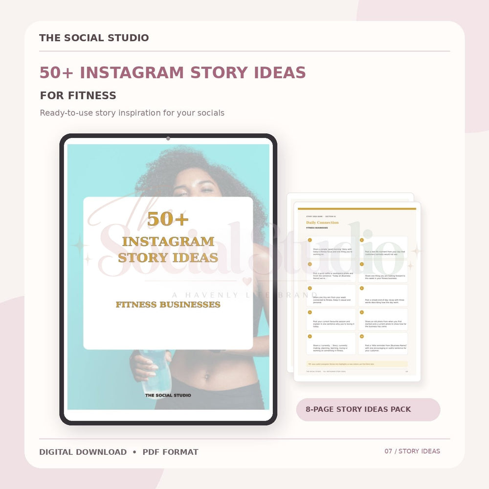 Fitness – Instagram Story Ideas Pack | The Social Studio