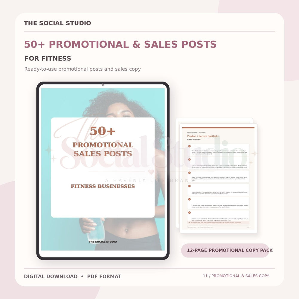Fitness – Promotional & Sales Post Templates | The Social Studio