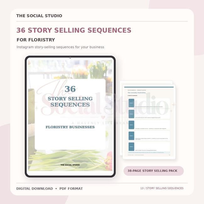 Floristry – Instagram Story Selling Sequences | The Social Studio