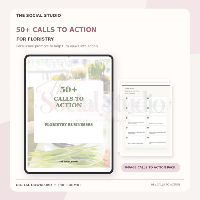 Floristry – Calls to Action Pack | The Social Studio
