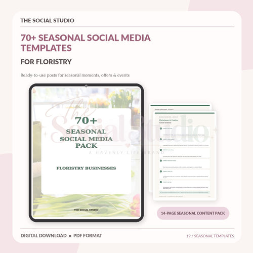 Floristry – Seasonal Social Media Pack | The Social Studio