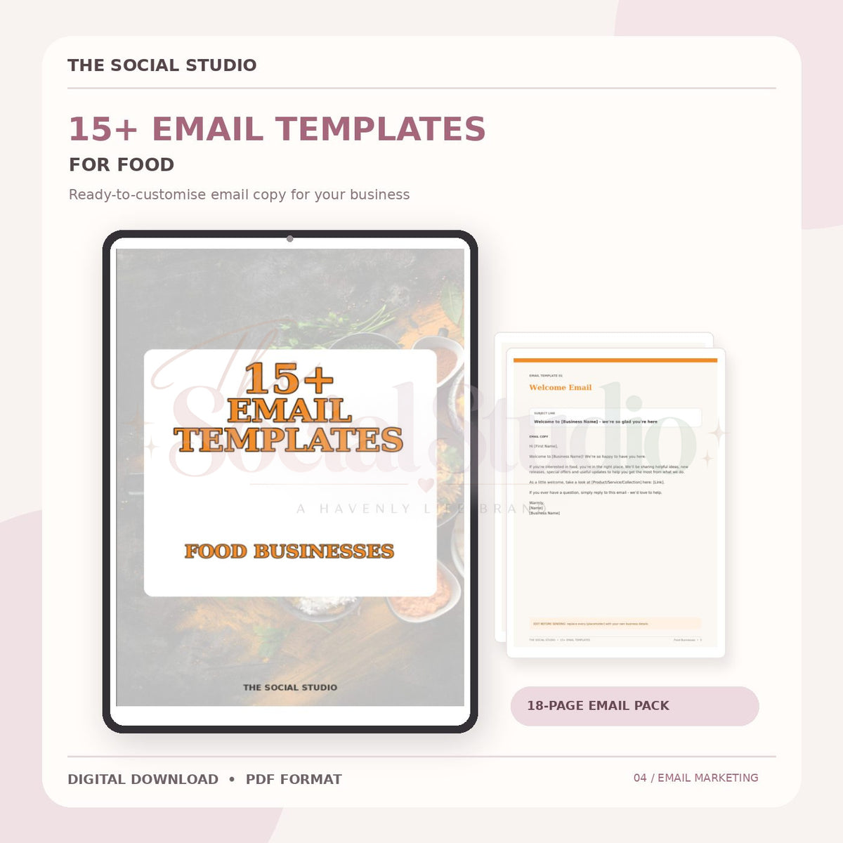 Food – Email Templates Pack | The Social Studio