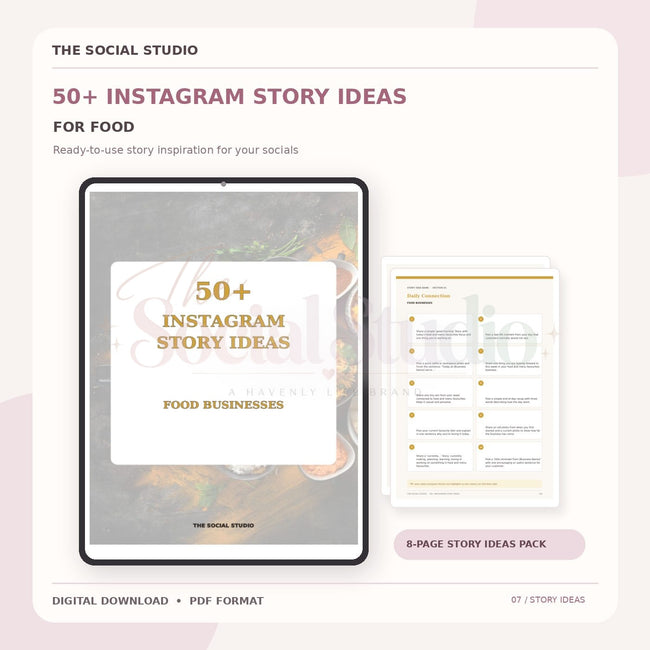 Food – Instagram Story Ideas Pack | The Social Studio