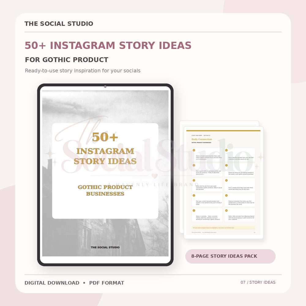 Gothic – Instagram Story Ideas Pack | The Social Studio