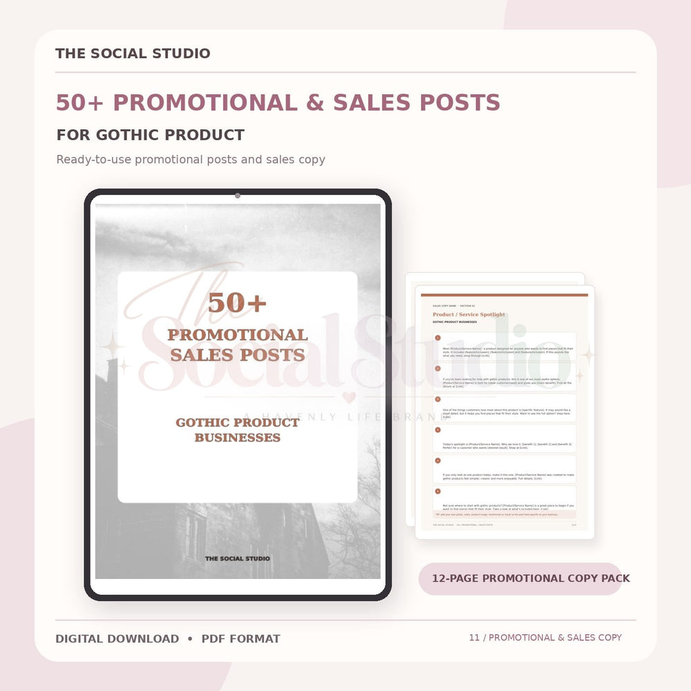 Gothic – Promotional & Sales Post Templates | The Social Studio