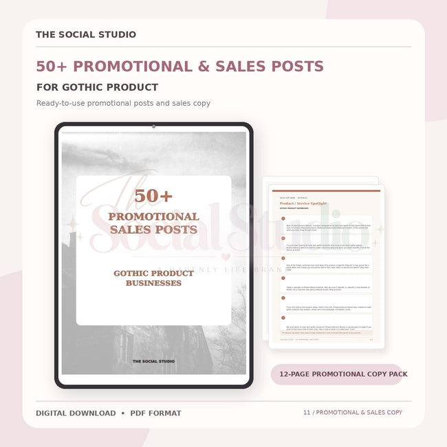 Gothic – Promotional & Sales Post Templates | The Social Studio