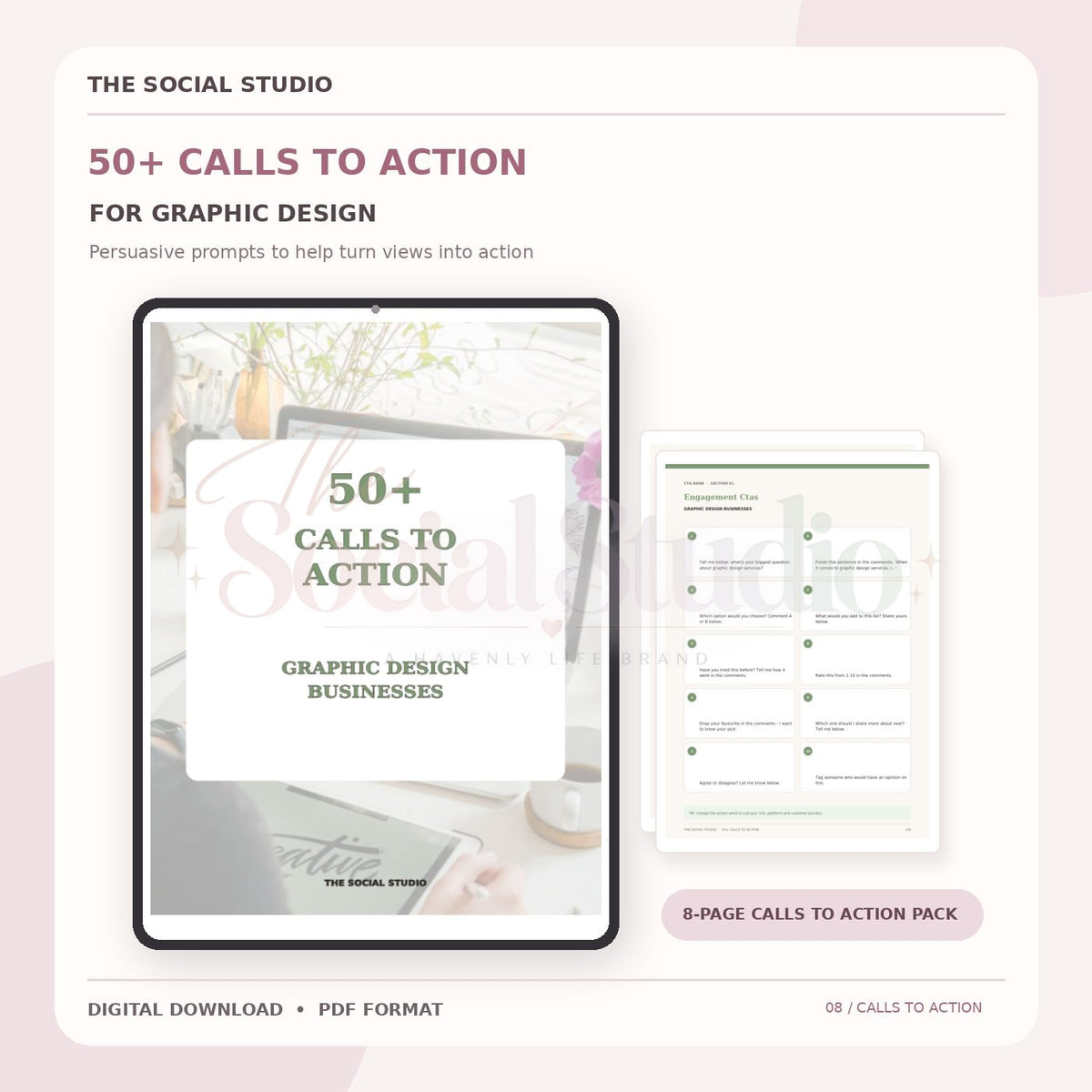 Graphic Designer – Calls to Action Pack | The Social Studio
