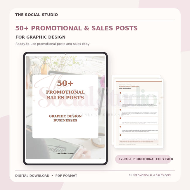Graphic Designer – Promotional & Sales Post Templates | The Social Studio
