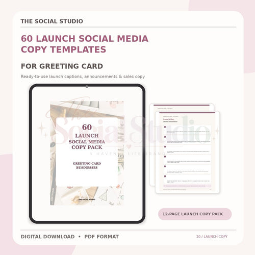 Greeting Cards – Launch Social Media Copy Pack | The Social Studio
