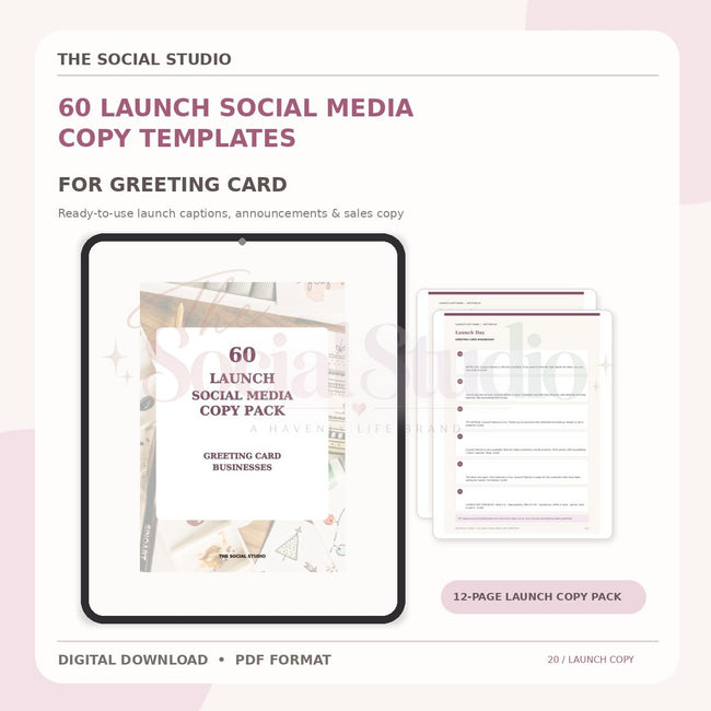 Greeting Cards – Launch Social Media Copy Pack | The Social Studio