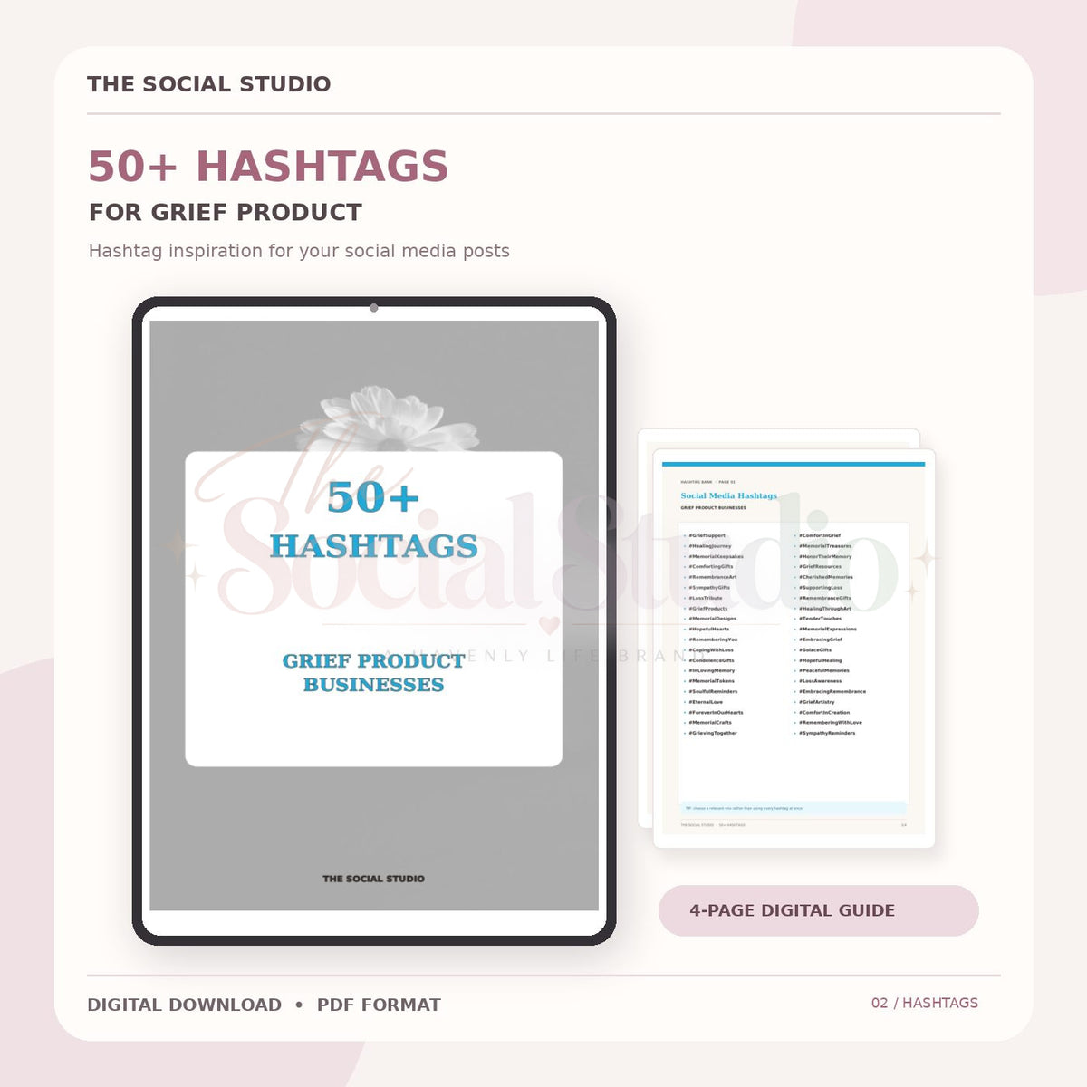 Grief Products – Hashtag Pack | The Social Studio