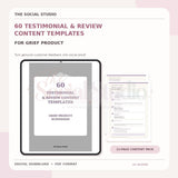 Grief Products – Testimonial & Review Content Templates