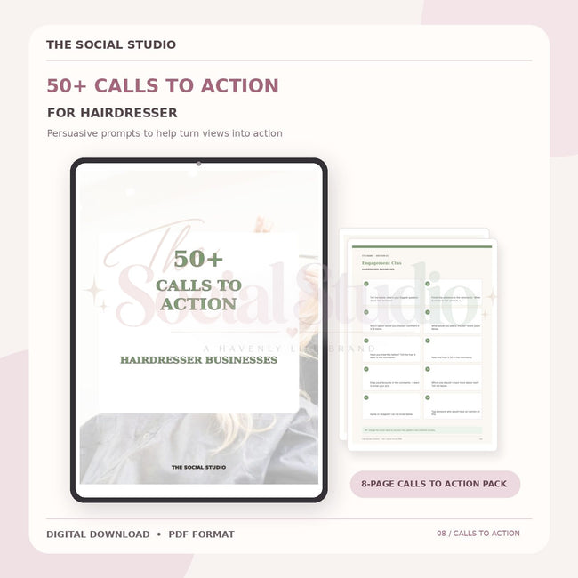 Hairdresser – Calls to Action Pack | The Social Studio