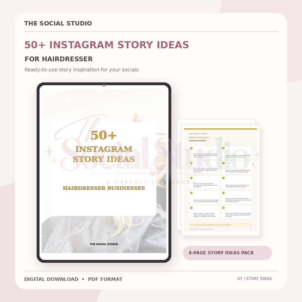 Hairdresser – Instagram Story Ideas Pack | The Social Studio