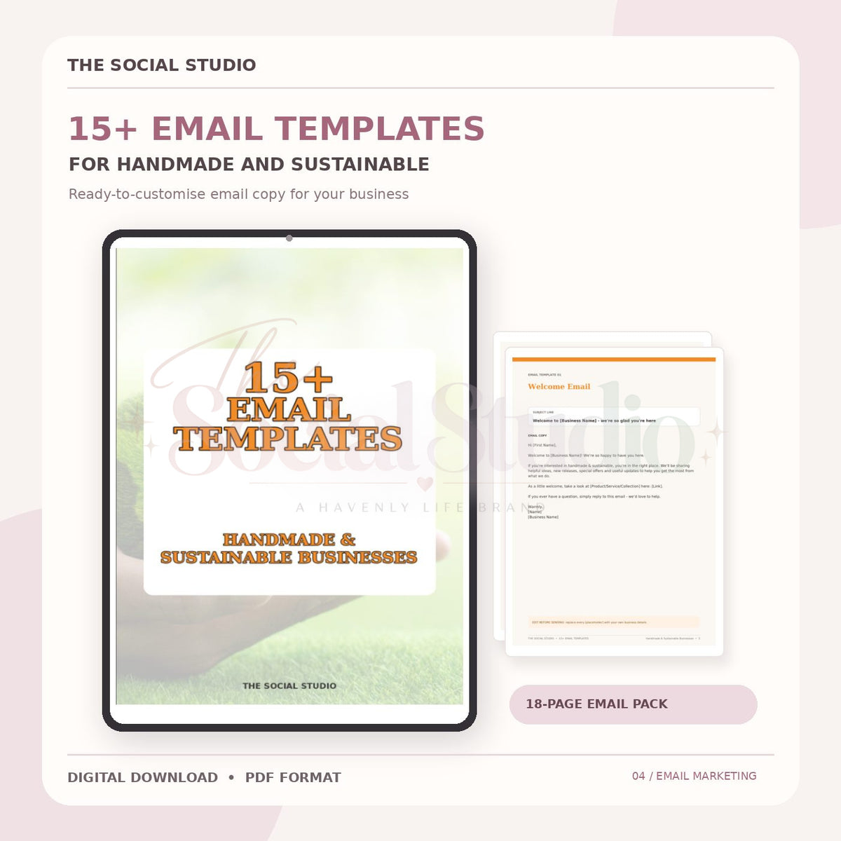 Handmade & Sustainable – Email Templates Pack | The Social Studio