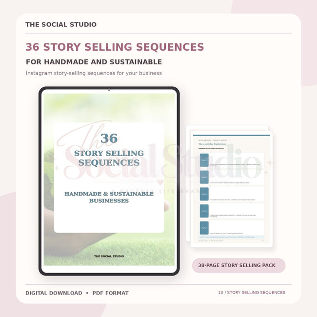 Handmade & Sustainable – Instagram Story Selling Sequences | The Social Studio
