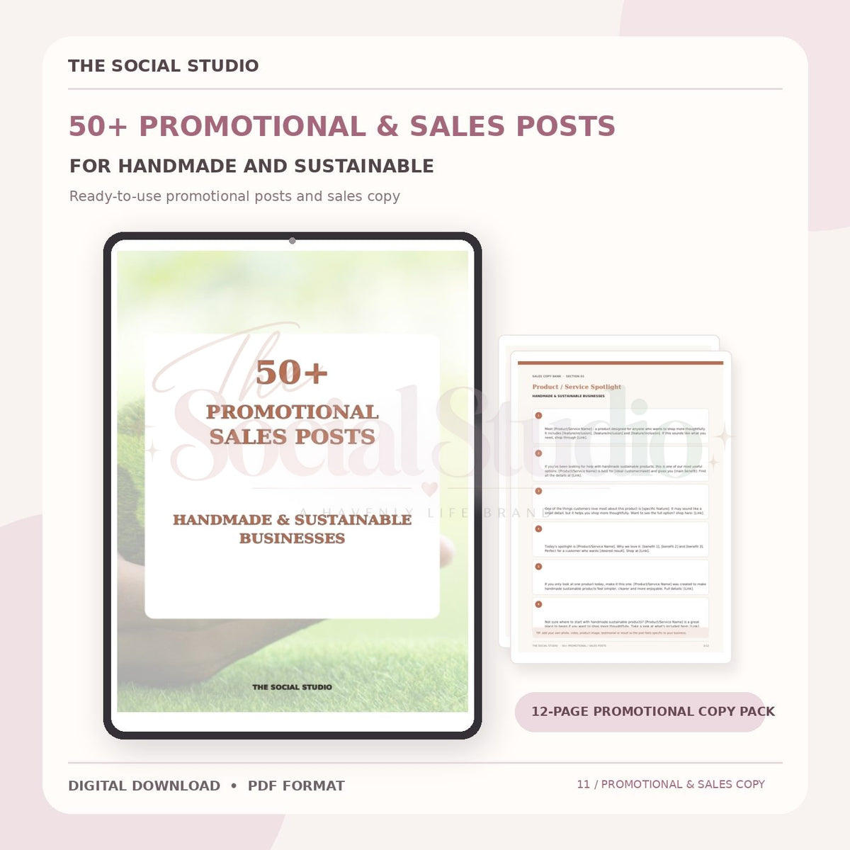 Handmade & Sustainable – Promotional & Sales Post Templates | The Social Studio