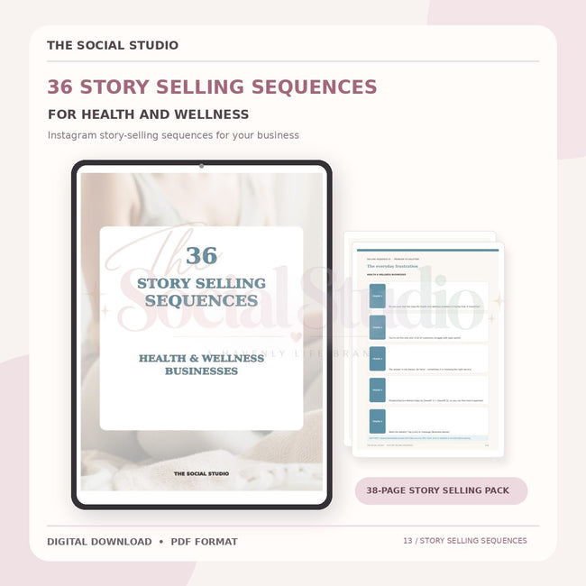 Health & Wellness – Instagram Story Selling Sequences | The Social Studio