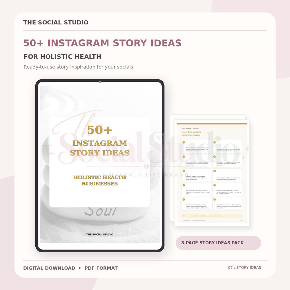 Holistic Health – Instagram Story Ideas Pack | The Social Studio
