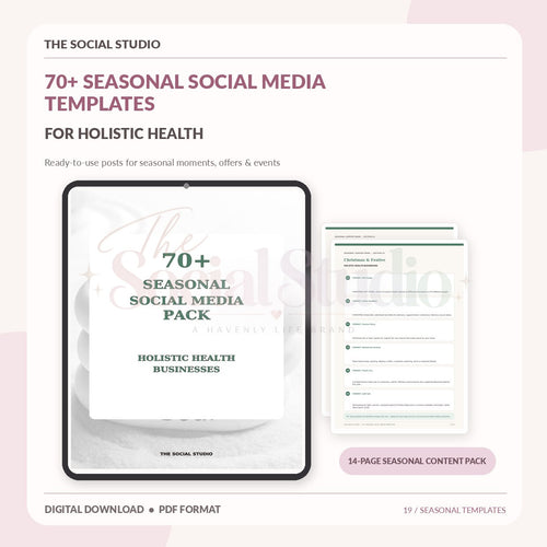 Holistic Health – Seasonal Social Media Pack | The Social Studio