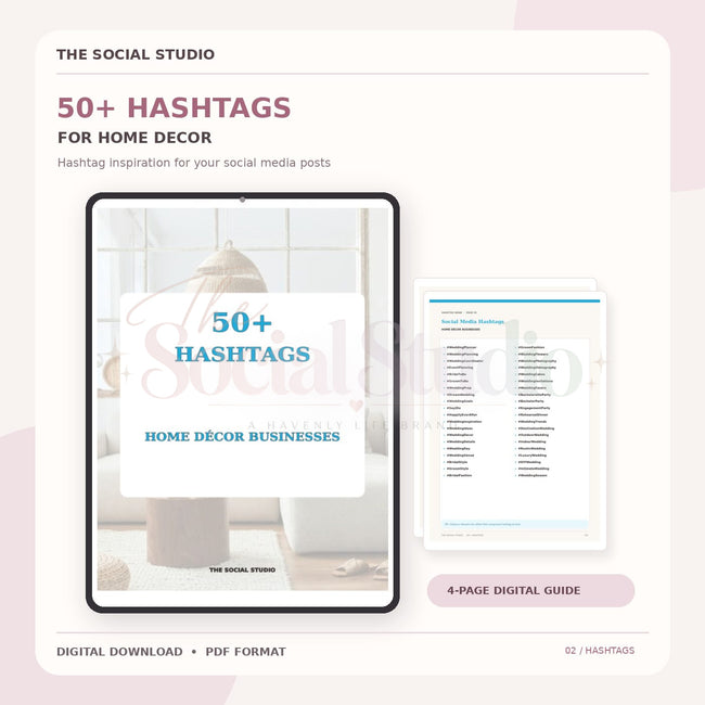Home Decor – Hashtag Pack | The Social Studio